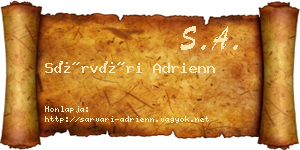Sárvári Adrienn névjegykártya